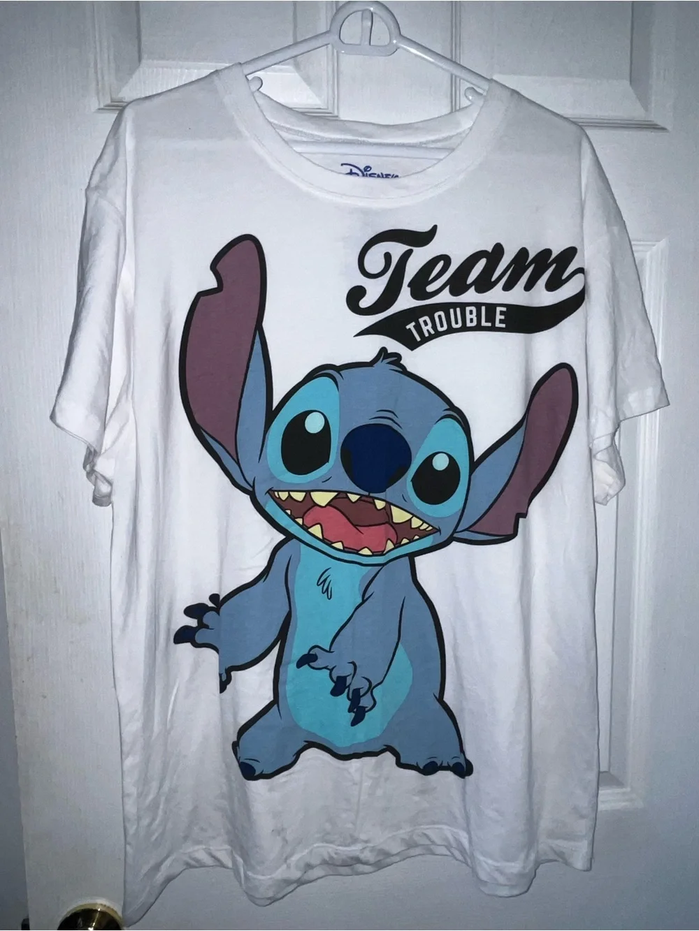 Disney Kids 'Team Trouble' Stitch Graphic Tee - White/Blue XXL and pants Medium